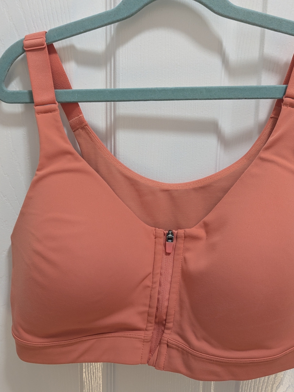 Old Navy Coral Front-Zip Sports Bra